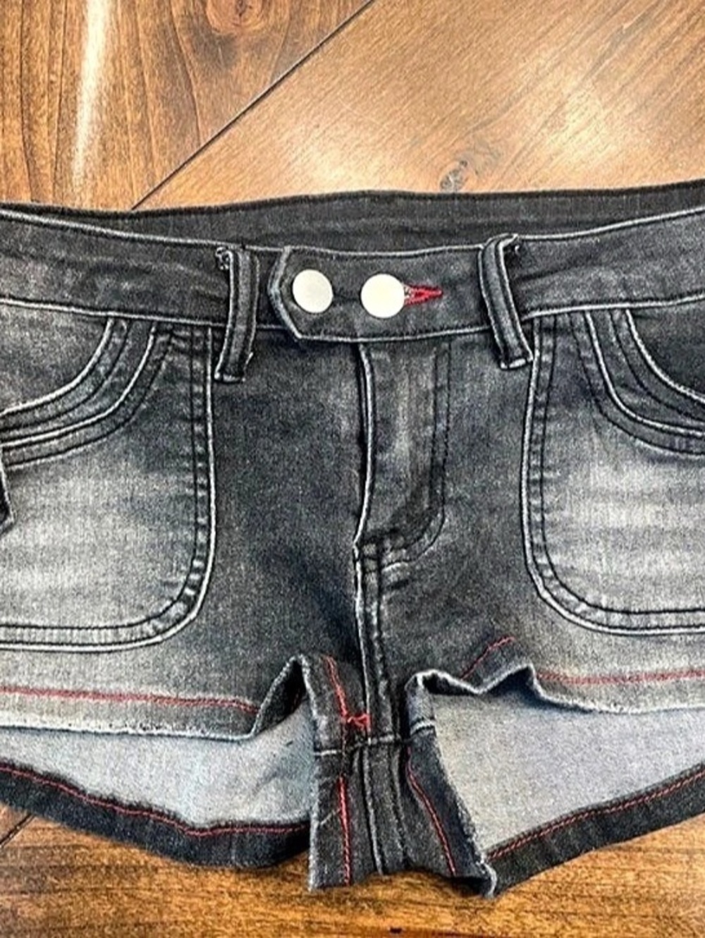 Black Denim Jean Shorts